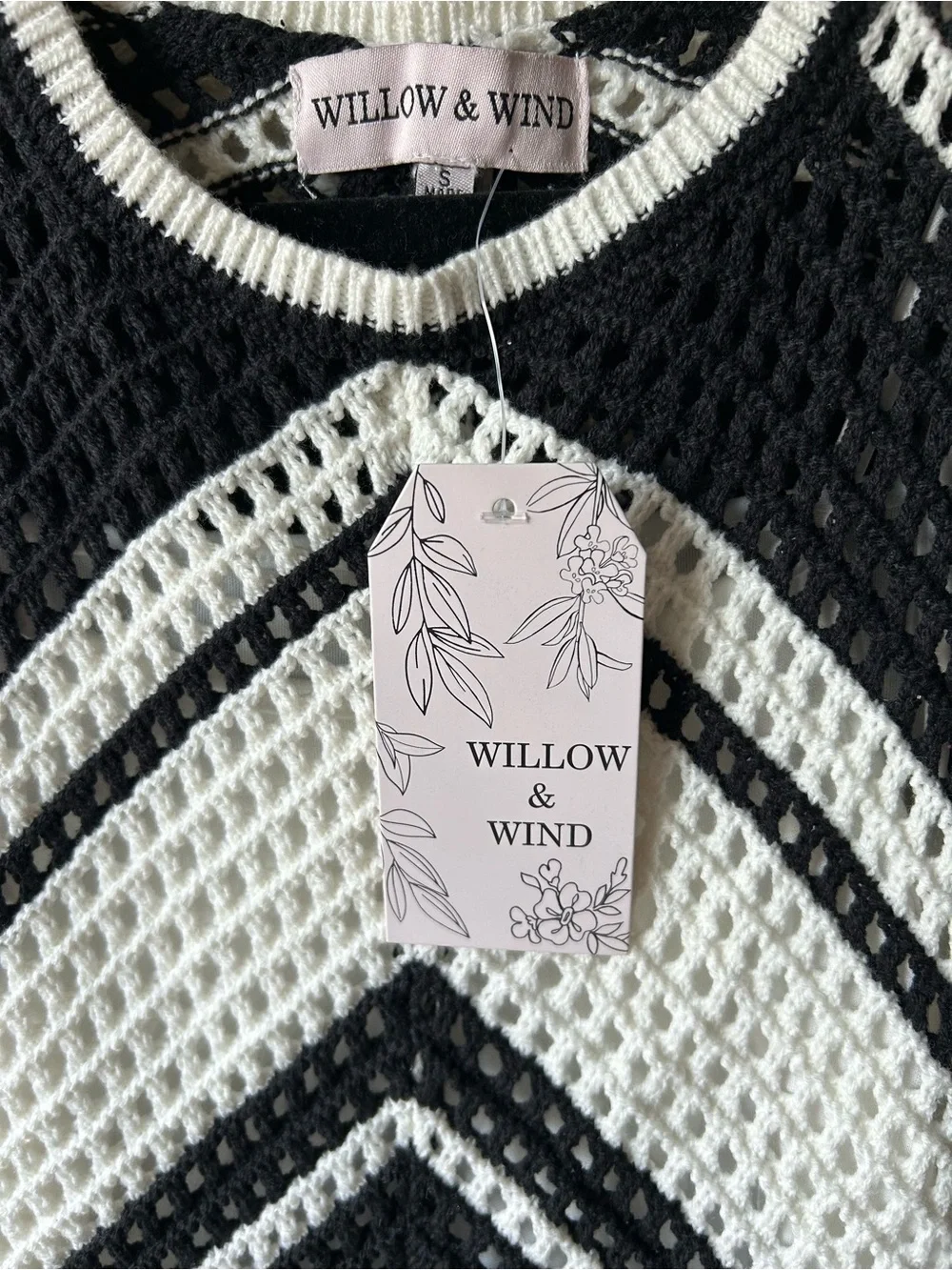 Striped Navy blue and White Knit Swim Cover Dress